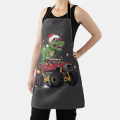 T-Rex Dinosaur Kerstmis Monstertruck  Schort (Insitu)