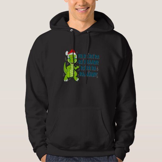T Rex Dinosaur Kerstmis voor mannen Hoodie (Voorkant)
