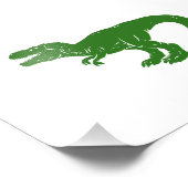 T rex dinosaur - Kies achtergrondkleur Foto Afdruk (Hoek)