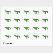 T rex dinosaur - Kies achtergrondkleur Ronde Sticker (Vel)