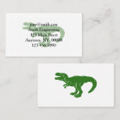 T rex dinosaur - Kies achtergrondkleur Visitekaartje (Voorkant / Achterkant)
