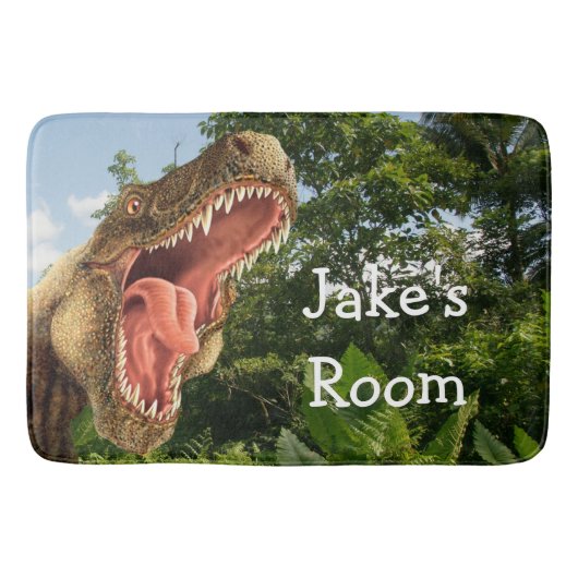 T-Rex Dinosaur Kind Bedroom Rug of Mat (Voorkant)
