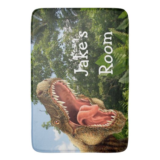 T-Rex Dinosaur Kind Bedroom Rug of Mat (Voorkant Verticaal)