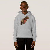T-Rex Dinosaur Kind' Hoodie, gekookt overhemd (Voorkant volledig)
