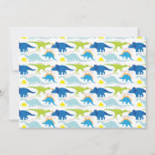 T Rex Dinosaur kinderen Birthday Party Invitations Kaart (Achterkant)
