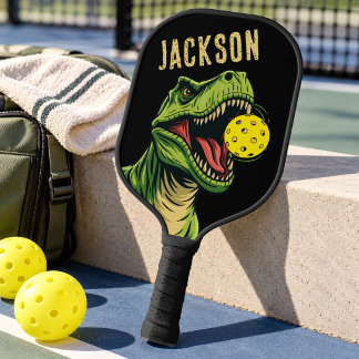 T-Rex Dinosaur Kinderen Naam en Bijnaam Pickleball Paddle