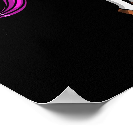 T-Rex Dinosaur Knight Riding Unicorn Rainbow Poster (Hoek)