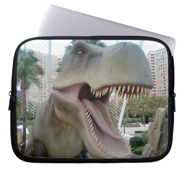 T-Rex Dinosaur-laptophoes Laptop Sleeve (Voorkant)