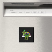 T-rex Dinosaur Leprechaun Regenboog St Patricks Da Magneet (Insitu (Vaatwasser))
