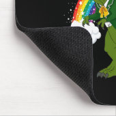 T-rex Dinosaur Leprechaun Regenboog St Patricks Da Muismat (Hoek)