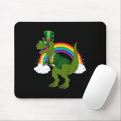 T-rex Dinosaur Leprechaun Regenboog St Patricks Da Muismat (Met muis)