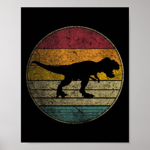 T Rex Dinosaur - Love Vrouwen Kinder Mannen Retro Poster