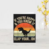 T Rex Dinosaur Meme Funny Dino For Men Women Boy K Kaart (Gele Bloem)