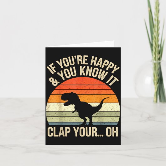 T Rex Dinosaur Meme Grappige Dino Voor Mannen Vrou Kaart (Voorkant)