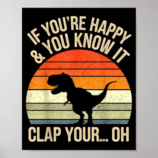 T Rex Dinosaur Meme Grappige Dino Voor Mannen Vrou Poster (Voorkant)
