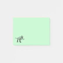 T-Rex Dinosaur met Tennis Racket over Groen