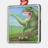 T Rex Dinosaur Metalen Ornament (Links)