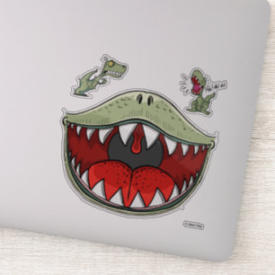 T-rex Dinosaur Mond Kinder Cartoon Sticker