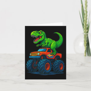T-rex Dinosaur Monster Truck Jongens Verjaardag Sc Kaart