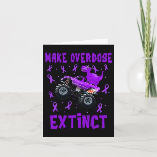 T Rex Dinosaur Monster Truck Make Overdosering Uit Kaart (Voorkant)