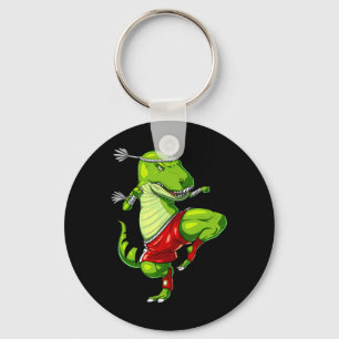 T-rex Dinosaur Muay Thai Boksen Karate Martial Art Sleutelhanger