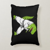 T-Rex Dinosaur Ninja Martial Arts Karate Accent Kussen (Voorkant(Verticaal))