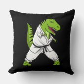 T-Rex Dinosaur Ninja Martial Arts Karate Kussen (Voorkant)