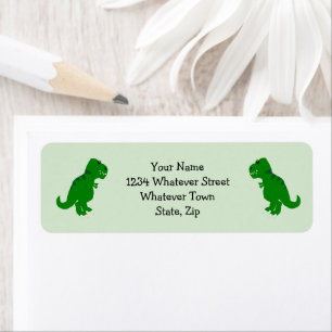 T-Rex Dinosaur Ontwerp Retouradres Etiket