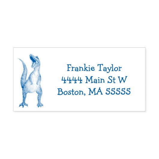 T-Rex Dinosaur op maat Zelfinktende Stempel (Design)