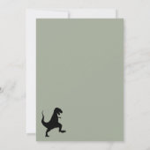 T Rex Dinosaur Oranje Birthday Party Invitation Kaart (Achterkant)