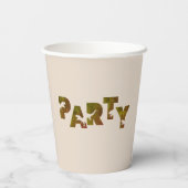 T-rex Dinosaur Papieren Bekers (Achterkant)