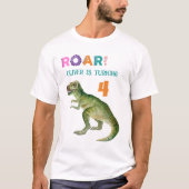 T-Rex Dinosaur Parents Birthday Party T-Shirts (Voorkant)