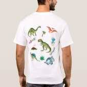 T-Rex Dinosaur Parents Birthday Party T-Shirts (Achterkant)