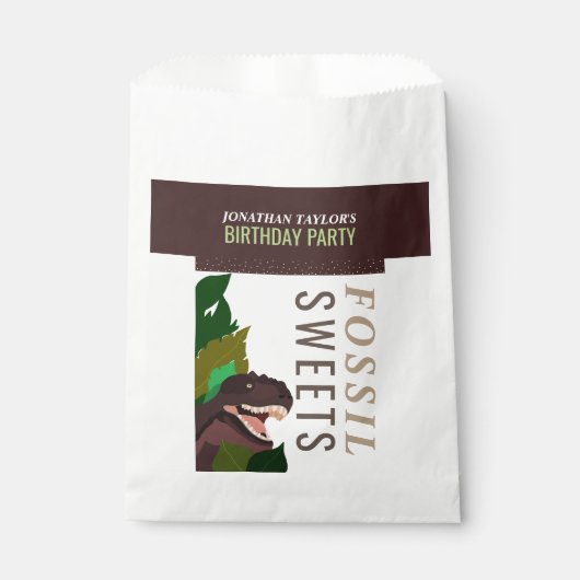 T Rex Dinosaur Party Children's Birthday Bedankzakje (Voorkant)