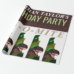 T Rex Dinosaur Party Children's Birthday Cadeaupapier