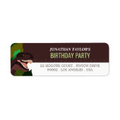 T Rex Dinosaur Party Children's Birthday Etiket (Voorkant)