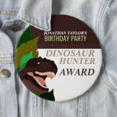 T Rex Dinosaur Party Children's Birthday Ronde Button 6,0 Cm (In situ)