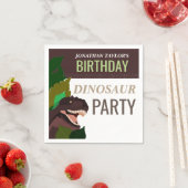 T Rex Dinosaur Party Children's Birthday Servetten (Insitu)