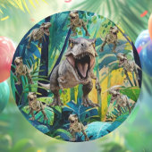 T Rex Dinosaur Party Papieren Bordje