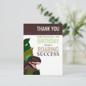 T Rex Dinosaur Party Verjaardag van de kinderen Da Briefkaart (Staand voorkant)