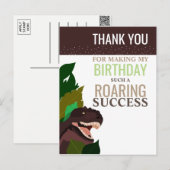 T Rex Dinosaur Party Verjaardag van de kinderen Da Briefkaart (Voorkant / Achterkant)