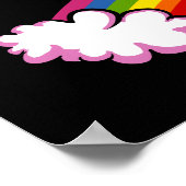 T-Rex Dinosaur Pirate Sailor Riding Unicorn Poster (Hoek)