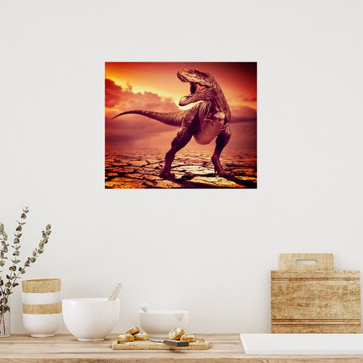 T-rex Dinosaur Poster (Keuken)