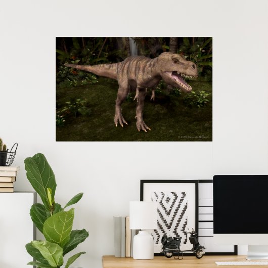 T-Rex Dinosaur Poster (Thuiskantoor)