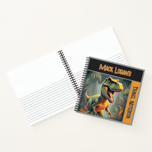 T-Rex Dinosaur Reisjournaal Notitieboek (Binnen)