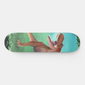 T-Rex Dinosaur Roars Beach Skateboard (Horizontaal)