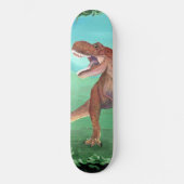 T-Rex Dinosaur Roars Beach Skateboard (Voorkant)