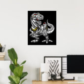 T-Rex Dinosaur Robot Monster Boys Kinder Poster (Thuiskantoor)