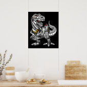 T-Rex Dinosaur Robot Monster Boys Kinder Poster (Keuken)