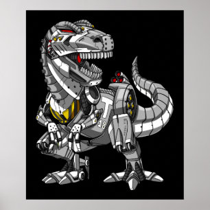 T-Rex Dinosaur Robot Monster Boys Kinder Poster